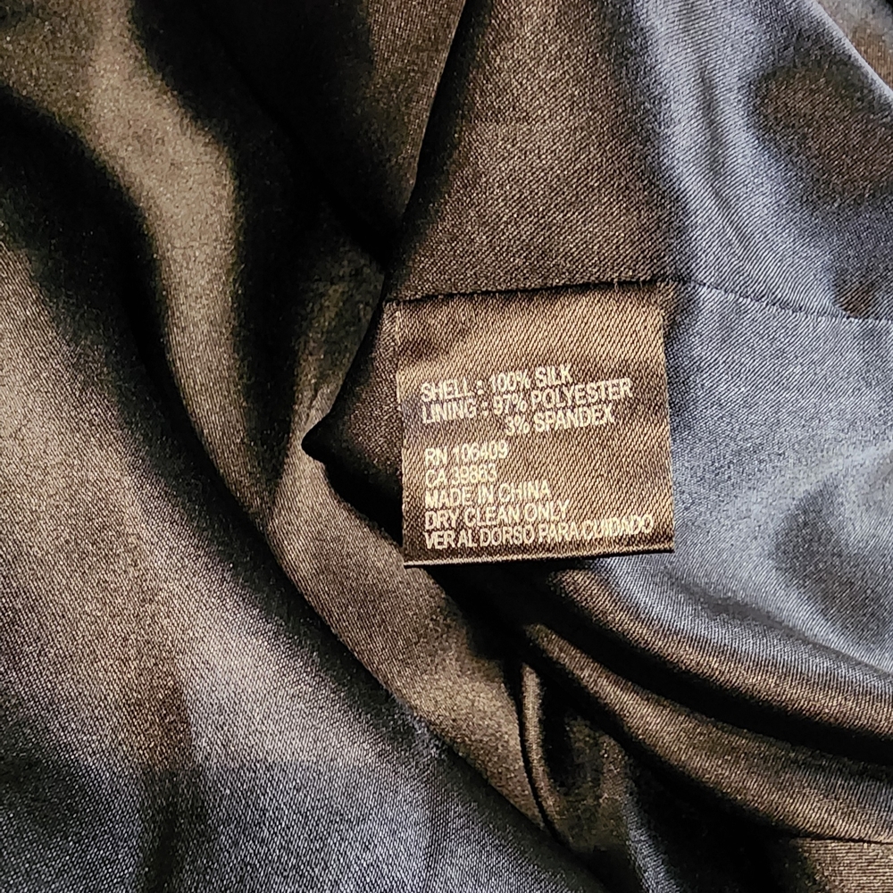 Gianni Bini Black 100% Silk Midi Dress, EUC, Size 12 - Picture 6 of 8